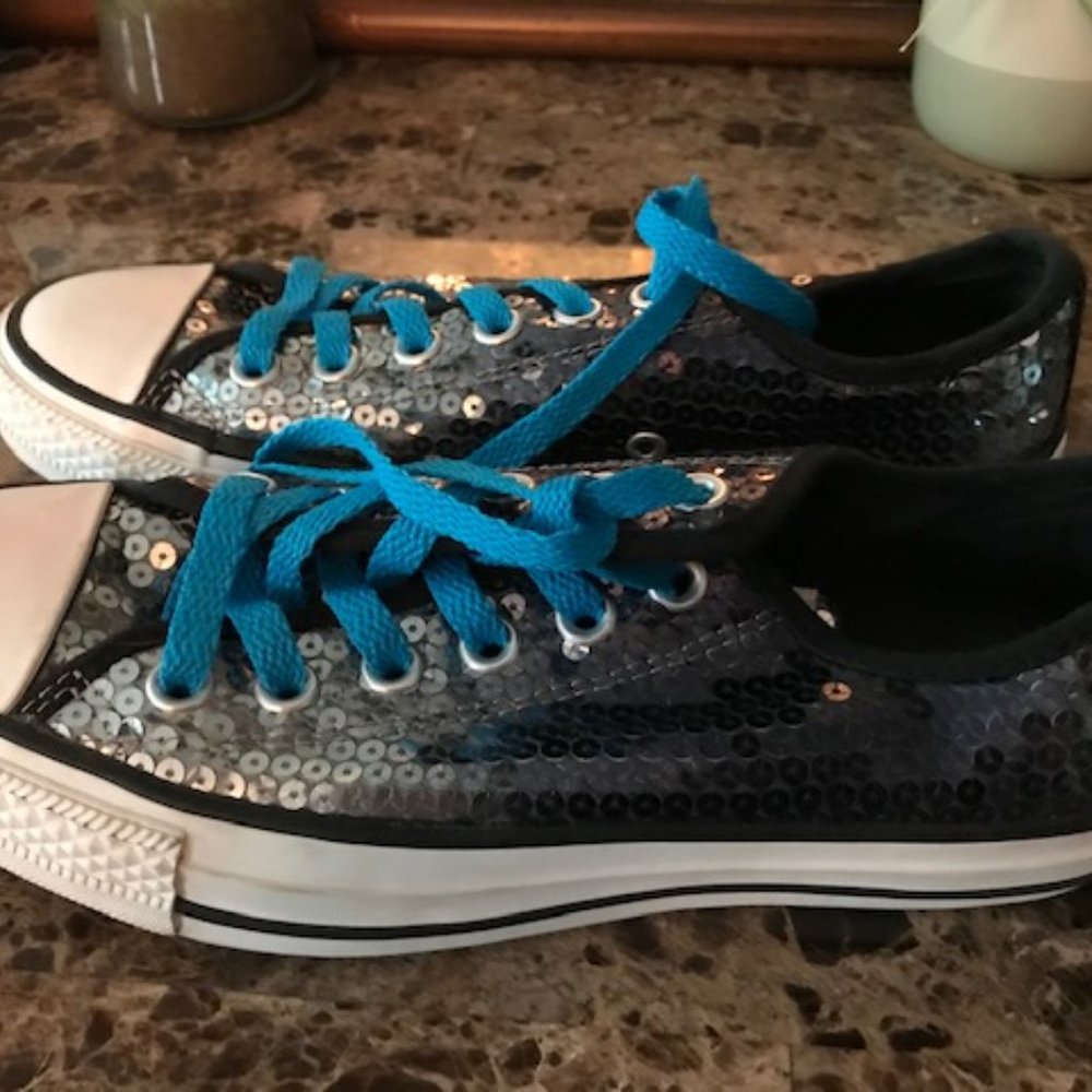 Converse All Stars Black Ombre Sequin Low Top Wome